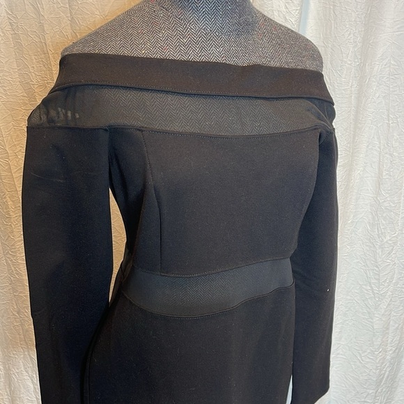 NWT Off-the-Shoulder Mesh Panel Bodycon Dress Size XL - Picture 4 of 6
